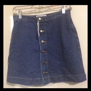 American Apparel Button front A-line Jean Skirt Size Medium NWT